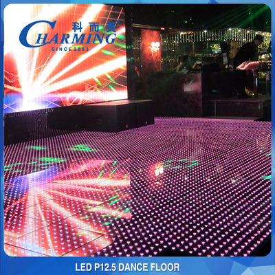 P12.5 أرضية رقص LED تفاعلية محمولة لفندق نادي الزفاف