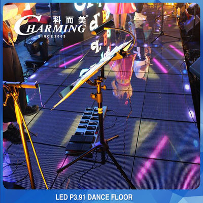 P3.91 حثي ليد فيديو أرضية رقص RGB HD IP65 متانة عالية BIS CE