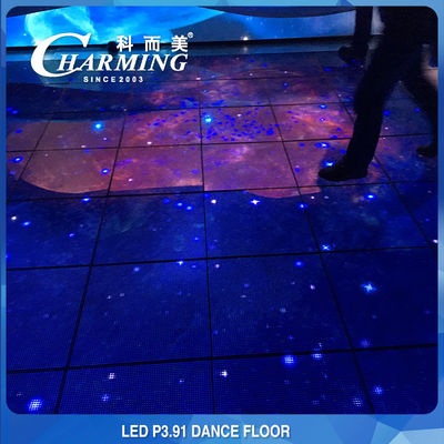 أرضية LED البلاط شاشة لوحة RGB أرضية LED البلاط شاشة العرض IP65 3840Hz دعم العشب الرقص عرض
