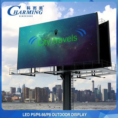 شاشة LED خارجية عالية السطوع P5 P8 شاشة إعلانات للمباني الثابتة
