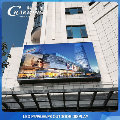 5500CD P5 جدار فيديو LED خارجي 9600 * 960 مم Smd2525 زاوية عرض 130 درجة