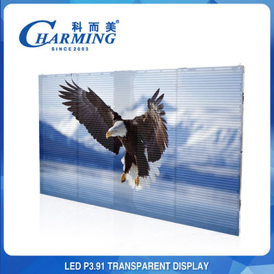 شاشة عرض LED خارجية شفافة بالألوان الكاملة 1000X500mm P3.91