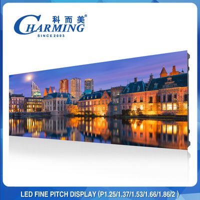 شاشة LED داخلية ثابتة 64 × 48 سم P1.5 / P1.8 / P2 / P2.5 4K Refresh فائقة النحافة