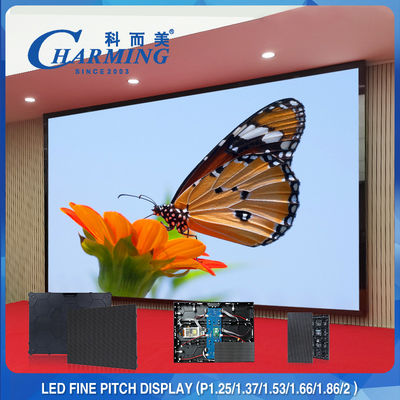 شاشة LED داخلية ثابتة 64 × 48 سم P1.5 / P1.8 / P2 / P2.5 4K Refresh فائقة النحافة
