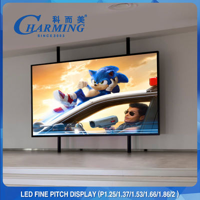 شاشة LED داخلية ثابتة 64 × 48 سم عالية الدقة P1.86MM تحديث 4K للعرض التلفزيوني