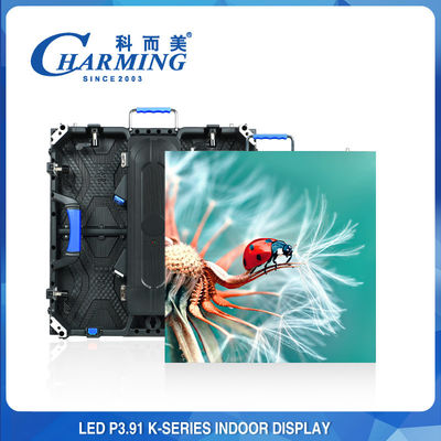 حائط فيديو LED ملون داخلي معدل تحديث مرتفع مشهد شاشة LED P3.91 سهلة التثبيت