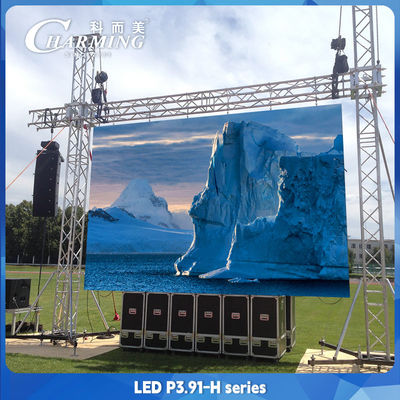 3.91 ملم فيديو خارجية LED عرض جدار عرض زاوية عرض واسعة معدل تحديث 4k
