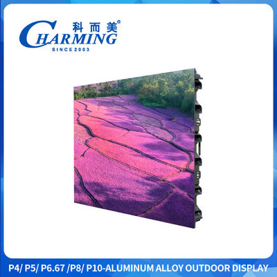 جدار فيديو LED خارجي P4 P5 P6.66 بسطوع 5500 شمعة ومقاوم للماء بمعيار IP65 مصنوع من سبائك المغنيسيوم للوحات الإعلانية الرقمية