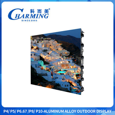 P4/P5/P6.67/P8/P10 مربع الدوائر PCB سبائك الألومنيوم 10٪ ٪ 90٪ RH خارجية 320 * 160mm شاشة عرض خارجية ≥1920Hz