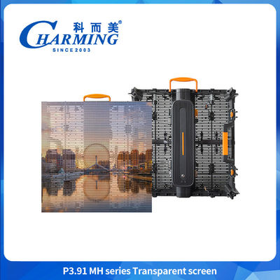 500*500ملم P3.91 LED الشاشة الشفافة مركز التسوق الشاشة الإعلانية الشاشة الحائطية LED