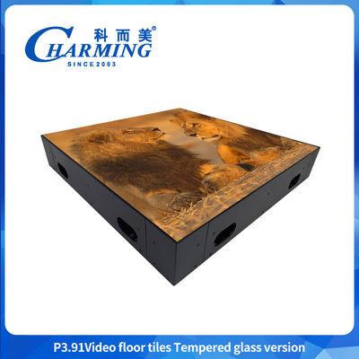500X500Mm داخلية P3.9 مرحلة تفاعلية أرضية الرقص مدعومة جدار فيديو عرض الفيديو البلاط شاشة لبار الأحداث معرض تجاري