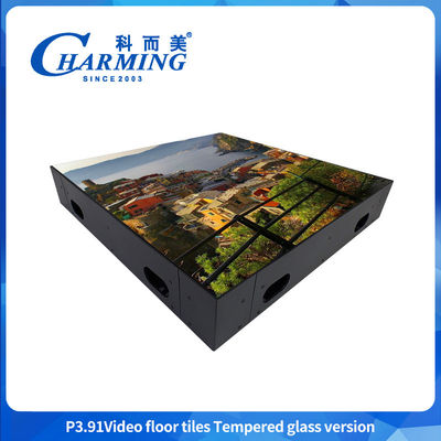 500X500Mm داخلية P3.9 مرحلة تفاعلية أرضية الرقص مدعومة جدار فيديو عرض الفيديو البلاط شاشة لبار الأحداث معرض تجاري