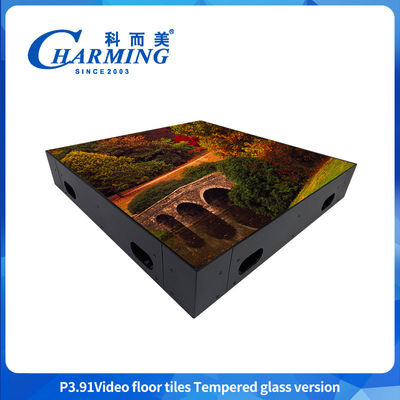 500X500Mm داخلية P3.9 مرحلة تفاعلية أرضية الرقص مدعومة جدار فيديو عرض الفيديو البلاط شاشة لبار الأحداث معرض تجاري
