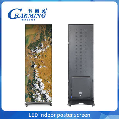 الشاشة المتحركة 4K LED Poster Display P1.86, P2 الإعلانات LED عرض الفيديو الجدار