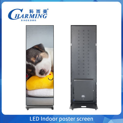 التجارية المحمولة مركز التسوق شاشة LED P2.5 ملصق الإشارات الرقمية الأمامية خدمة شاشة عرض LED