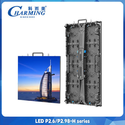 P2.6 إستئجار حائط فيديو غرف الألومنيوم المصبوب المسبوق في الخارج إستئجار شاشة LED