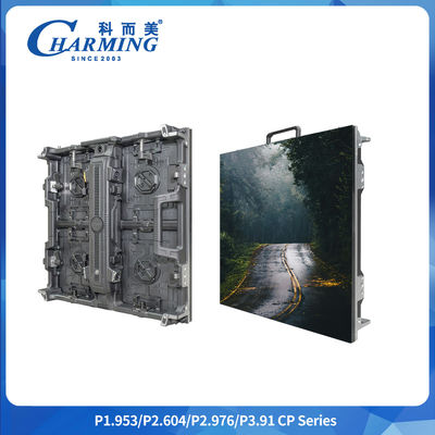 تعريف عالي P1.9-3.91 7680hz معدل تحديث سلسلة Cp 500 * 500 / 1000mm استئجار التماسك المتقطع قاعدة منحنية خارجية وداخلية مرنة LED حائط الفيديو