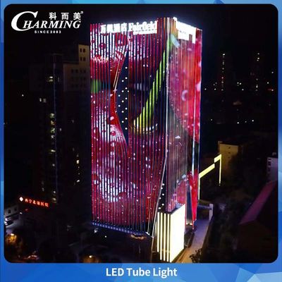 1000/500x40.5x30.5 مم أنبوب ضوء ملون بالكامل IP66 وصيانة سهلة، تصميم خط توصيل يمكن استخدامه للمباني الخارجية والجسور