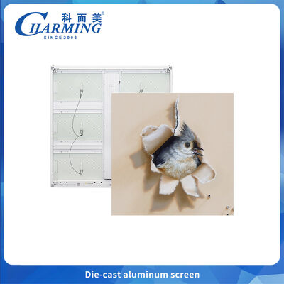 شاشة LED خارجية P6 رفيعة وخفيفة للإعلان مع زعانف تبديد الحرارة وزاوية قوسية للربط