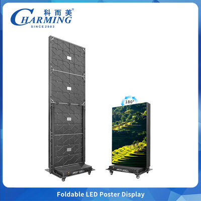 High Refresh Rate Foldable LED Poster Screen with GOB Technology and Intelligent Mobile Control for Outdoor Video Walls