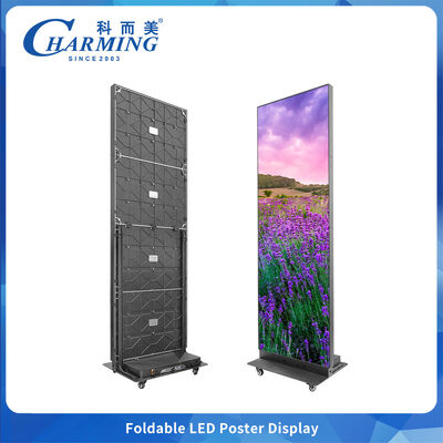 High Refresh Rate LED Video Wall Display with Aluminum Alloy Foldable Poster Screen and Intelligent Mobile Control for Engaging Digital Content