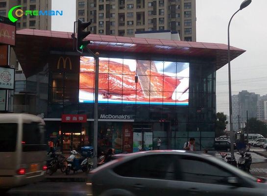 Moving Message Transparent LED Curtain Screen , Window Transparent Glass Screen