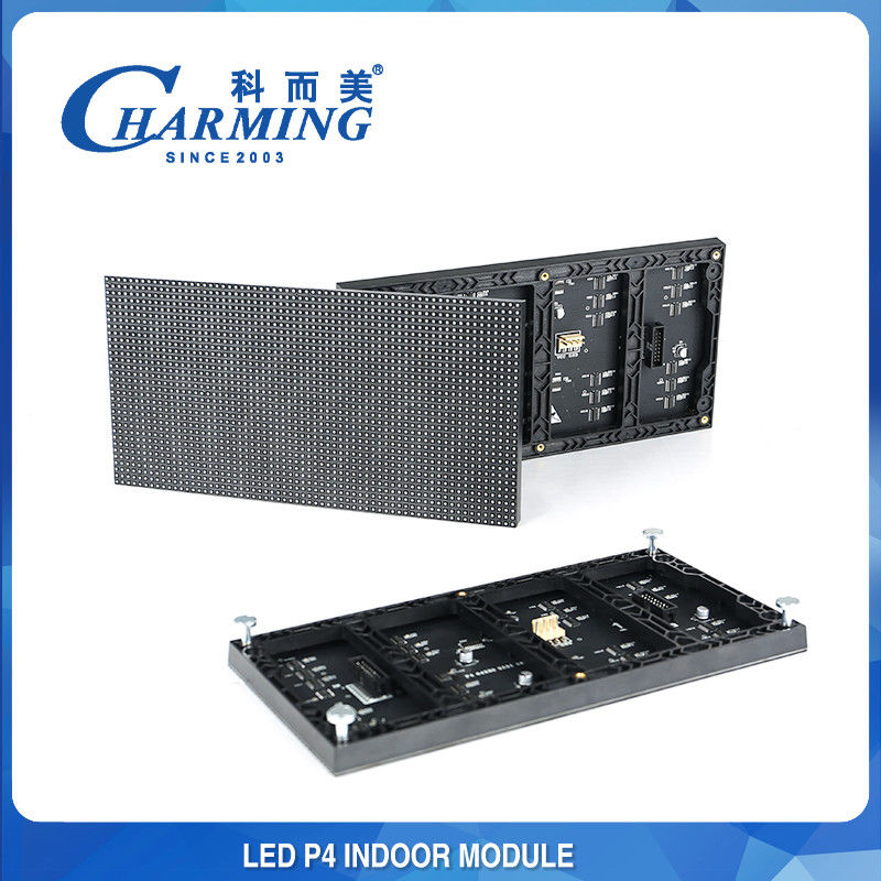 تصميم جديد P4 Rgb LED Panel 256x128mm داخلية خلفية LED Module 3840Hz عدم فقدان الصورة جودة شاشة العرض الرقمي للجزء التجاري من المسرح كنيسة جدار فيديو