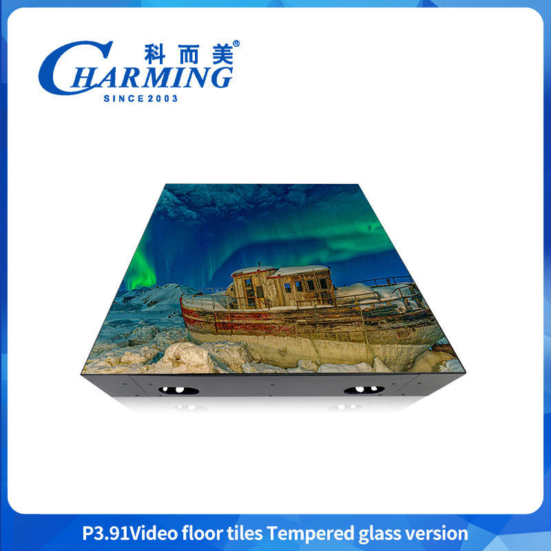 تخصيص P3.91 شاشة فيديو SMD1921 الزجاج الداخلي والخارجي + غوب غطاء + إطار حديدي علامة LED أرضية الرقص للإيجار