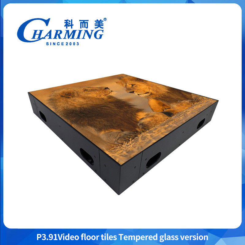 500X500Mm داخلية P3.9 مرحلة تفاعلية أرضية الرقص مدعومة جدار فيديو عرض الفيديو البلاط شاشة لبار الأحداث معرض تجاري