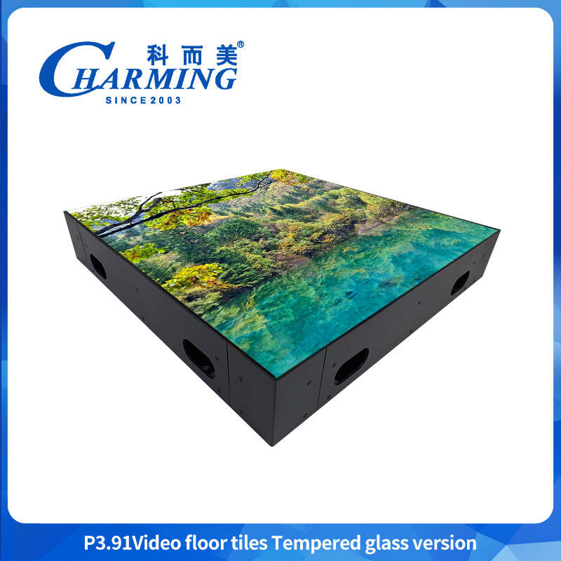 500X500Mm داخلية P3.9 مرحلة تفاعلية أرضية الرقص مدعومة جدار فيديو عرض الفيديو البلاط شاشة لبار الأحداث معرض تجاري