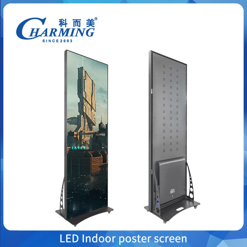 الشاشة المتحركة 4K LED Poster Display P1.86, P2 الإعلانات LED عرض الفيديو الجدار