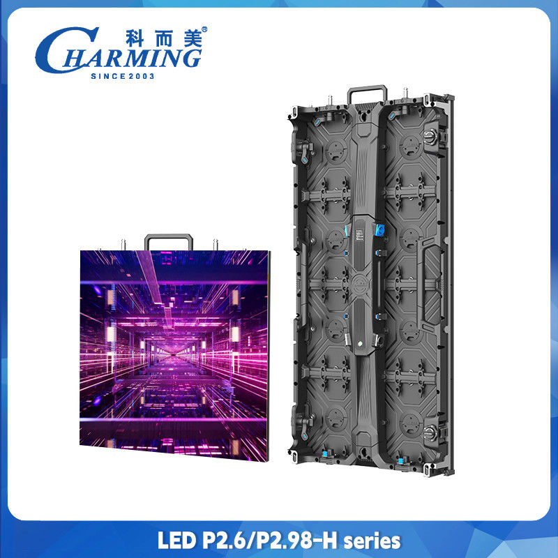 العقار شاشة LED الداخلية الخارجية الملونة كاملة LED الحائط P2.6 LED حائط الفيديو 500x500mm الصب الصبغ الألومنيوم شاشات العرض