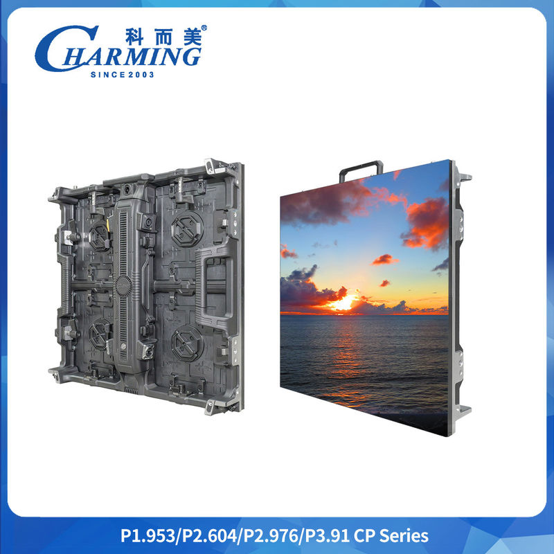 P2.6-P3.91 شاشة LED خارجية وداخلية 500*500mm/500*1000mm 7KG/14KG 400W سهلة تركيب شاشة تأجير أداء LED