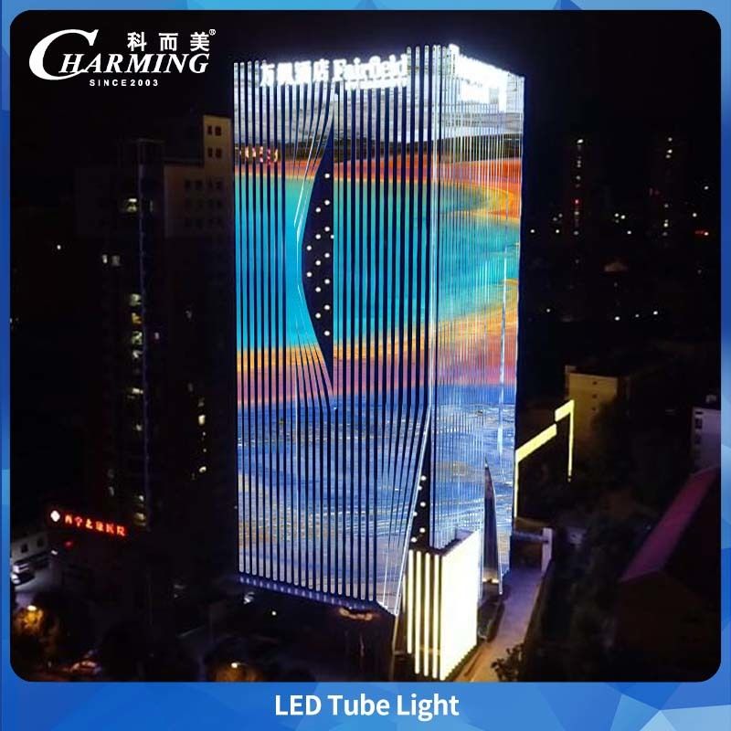 ضوء أنبوب من سبائك الألومنيوم + الكمبيوتر الشخصي لمشروع الإضاءة لرأس باب المبنى الخارجي والجسور