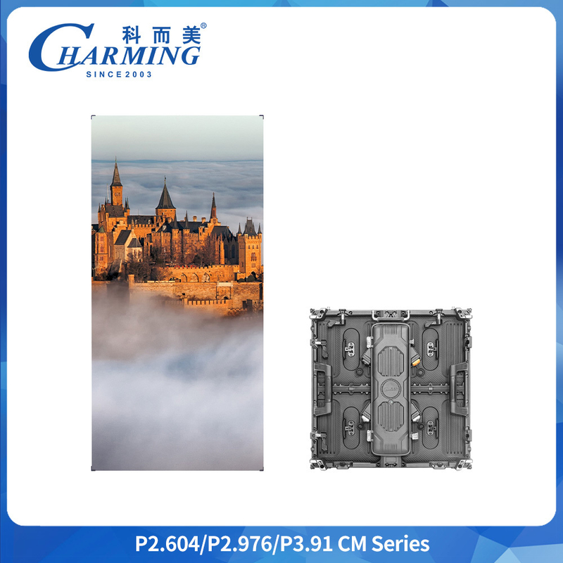 P2.6 P2.98 P3.91 خزانة حائط فيديو LED خارجية IP65 بمعدل تحديث 7680 هرتز