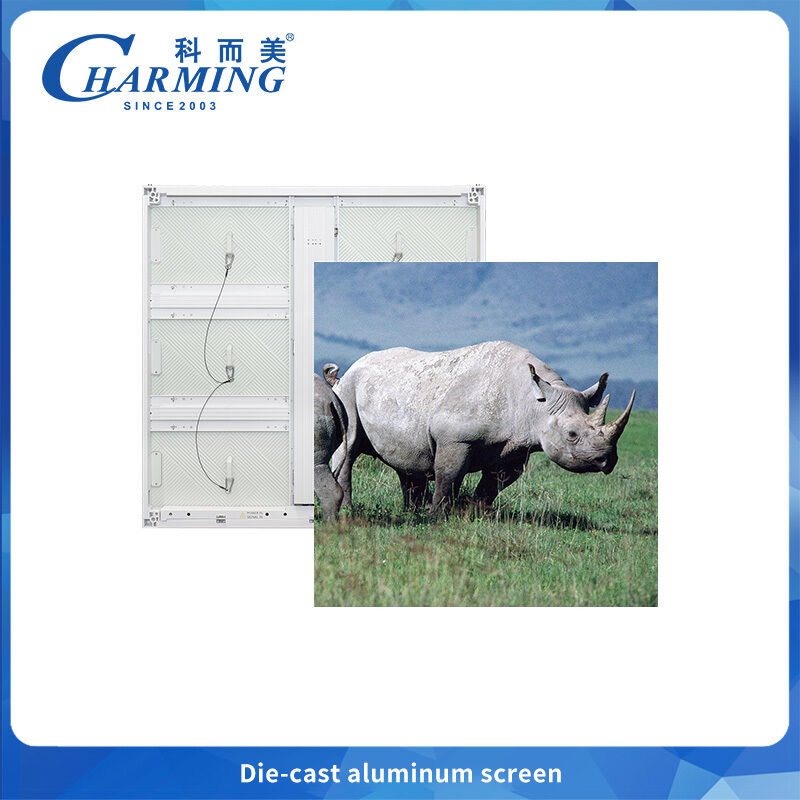 P4.44 شاشة LED خارجية من الألومنيوم المصبوب الصبغ - تصميم عالية التباين والصيانة الأمامية / الخلفية