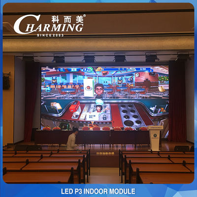 120 درجة عرض وحدات فيديو LED داخلية P3 تحديث عالي 3840 هرتز خفيف الوزن