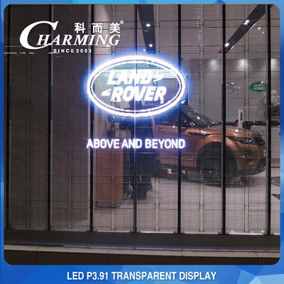 شاشة LED داخلية شفافة للفيديو 1920-3840Hz للإعلان