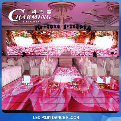 P3.91 LED Dance Floor Video Floor For Rental Event معرض حفلات الزفاف
