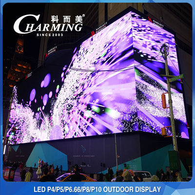 شاشة عرض الجدار LED المقاومة للماء P4 / P5 / P8 / P10MM IP65 ، لوحة الفيديو LED 960x960MM في الهواء الطلق