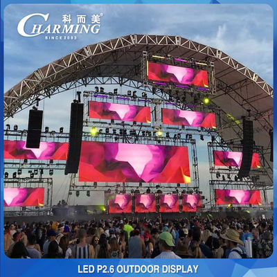 IP65 16 بت HD LED شاشة عرض الفيديو على الحائط متعدد السطور بخطوة 2.6 مم