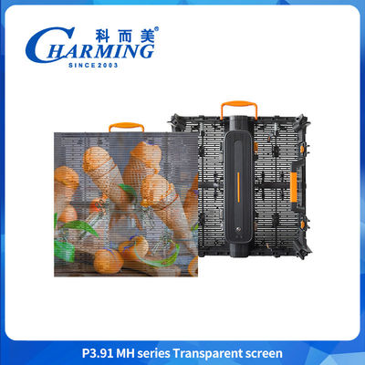 P3.91 IP65 الشفافة فيديو الحائط LED العرض الخارجي ضد النوبات 500 * 500mm