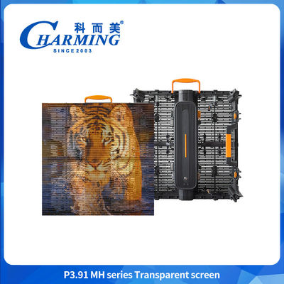 500*500ملم P3.91 LED الشاشة الشفافة مركز التسوق الشاشة الإعلانية الشاشة الحائطية LED