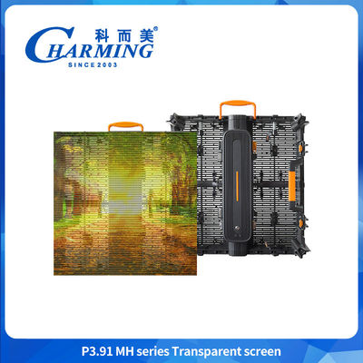 P3.91 شاشة عرض LED Full Colour500*500mm ألومنيوم خفيف الوزن الشفاف Led Storefront