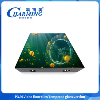 P3.91 LED الفيديو أرضية البلاط، سهولة الصيانة LED أرضية أرضية البلاط عرض الألوان تصميم LED أرضية أرضية البلاط عرض