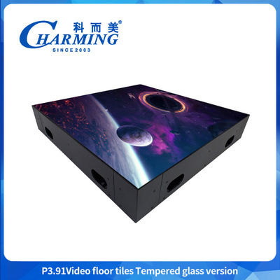 HD داخلية P3.91 محمولة 3D مدعومة أرضية الرقص أرضية الزفاف شاشة عرض LED