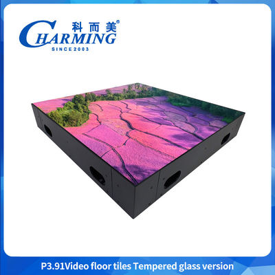P3.91 أرضيات الفيديو LED عالية السطوع والآثار الواقعية شاشة الأرضية الفيديو LED تصميم ملون أرضيات LED