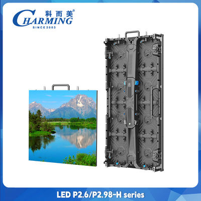 داخل P2.6 الإيجار شاشة LED سبائك الألومنيوم الصيانة الأمامية LED جدار الفيديو