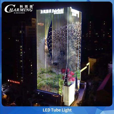 مصباح أنبوبي خارجي بتصنيف IP65 بدون توصيل منطقة مظلمة غطاء من البولي كربونات مضاد للأشعة فوق البنفسجية لإضاءة مباني الدرج